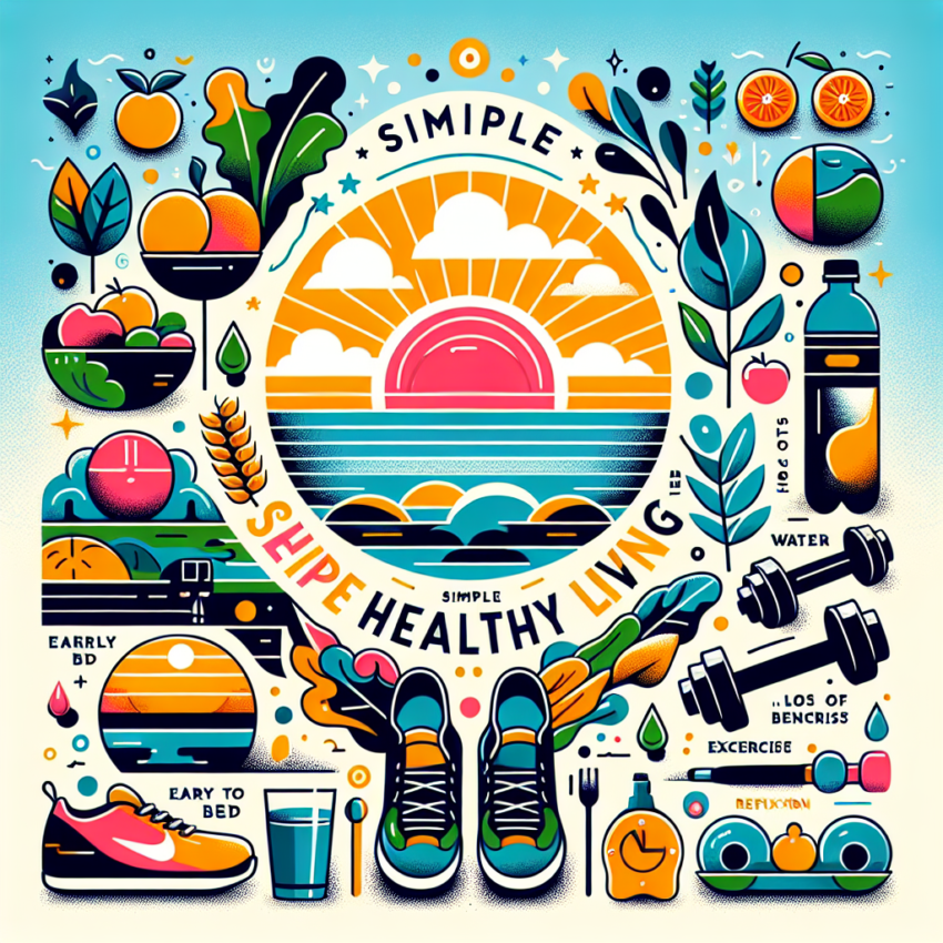 Poster Kreatif Gaya Hidup Sehat yang Mudah Digambar